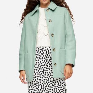 Gorgeous TopShop lined jacket in pistachio, size 8